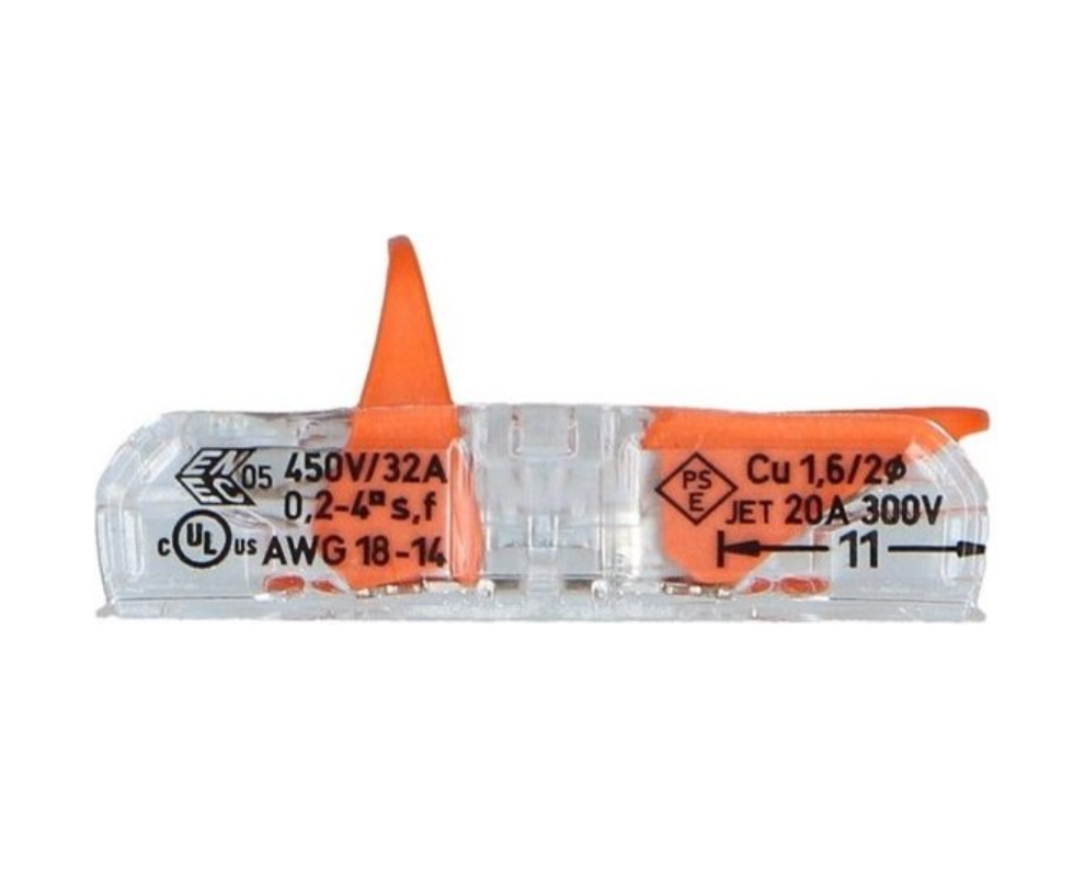 Wago verbindingsklem 1-VOUDIG 0,2-4 MM² - Doorvoerconnector per 10 stuks