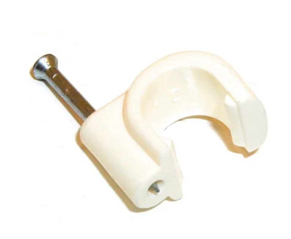 Tack spijkerclip 9mm 100 stuks in doos wit