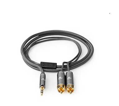 Nedis Jack to 2x RCA / Tulip Cable gold plated 3 meters