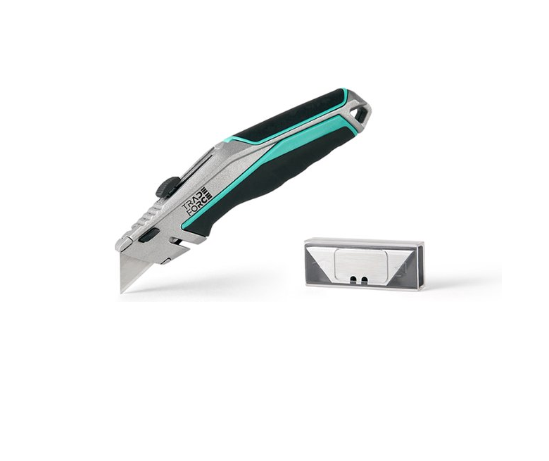 Tradeforce Extendable Knife with Locking Aluminum with 10 Spare Blades