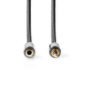 Stereo Audiokabel 3.5mm Jack Verlengkabel 2m Verguld Grijs