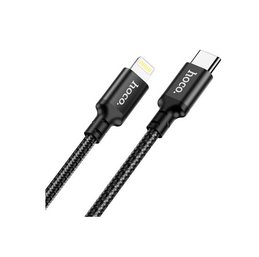 Hoco USB C naar Lightning snellaad kabel 20W Zwart 2 meter