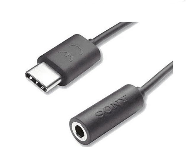 Sony Ec260 USB-C naar 3.5mm jack adapter zwart