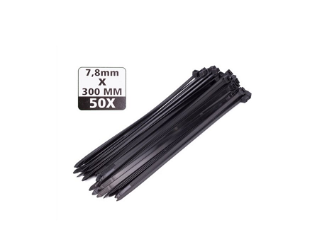 Hofftech Kabelbinders - UV-bestendig - Sterk nylon - 300 mm - Zwart - 50 stuks